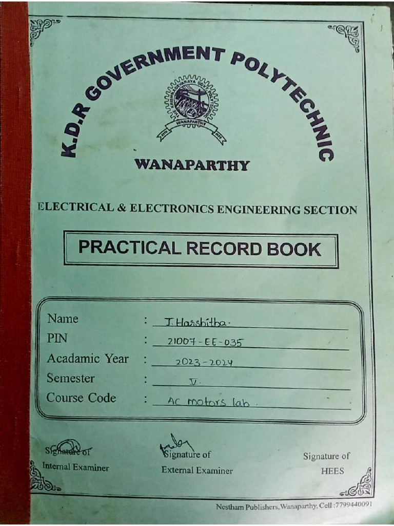 AC Motors Lab Manual | PDF