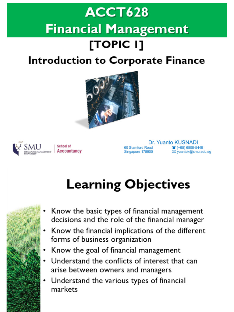 Corporate Finance Overview and Goals | PDF | Equity (Finance) | Stocks