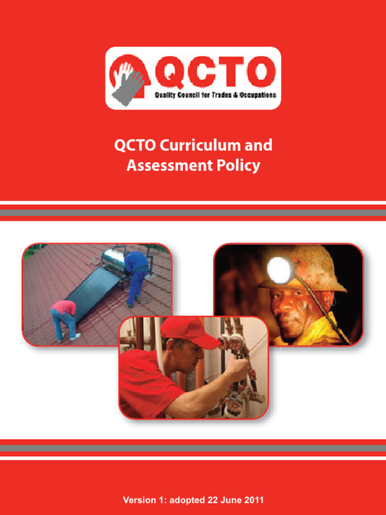 QCTO Curriculum & Assessment Policy Guide | PDF | Educational ...