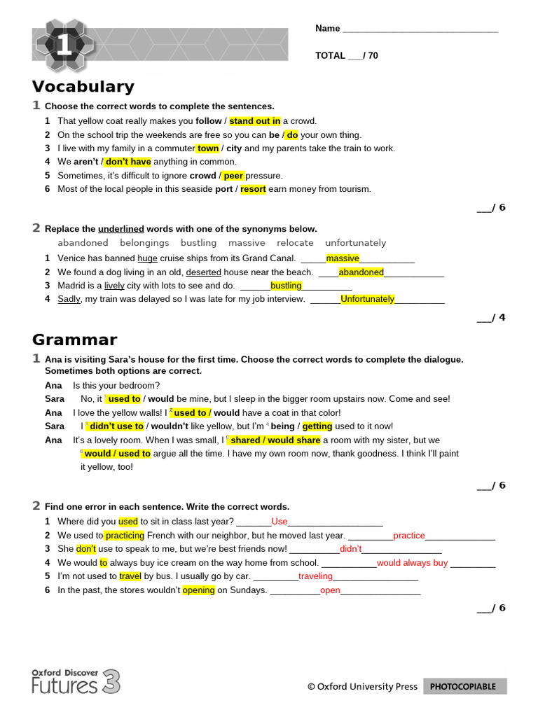 Comprehensive Unit Test for English Skills | PDF | Friendship | Loneliness