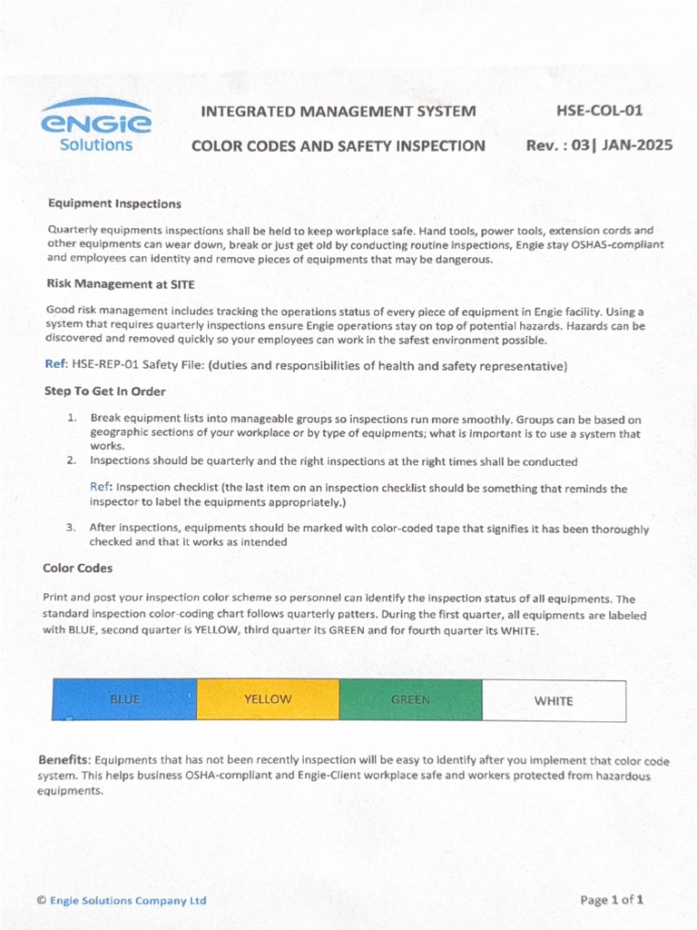 Color Code Policy | PDF