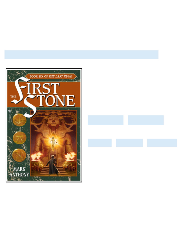 The First Stone Mark Anthony Anthony Mark ebook digital text version | PDF