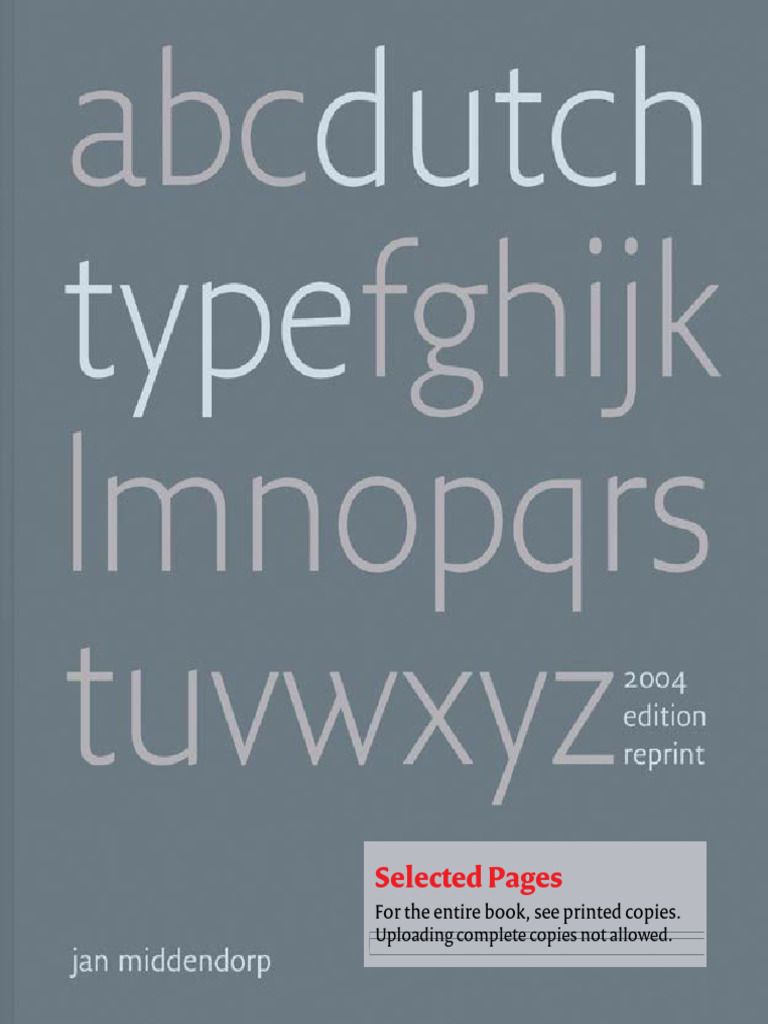 Dutch Type | PDF | Graphic Design | Text