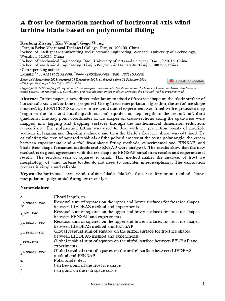 A frost ice formation method of horizontal axis wind_ve-26-3-23605 ...