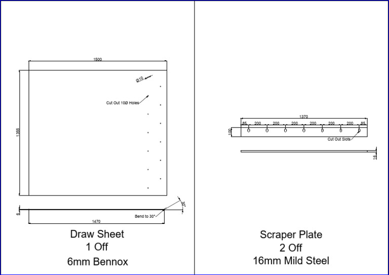 Scraper Plate Design Specifications | PDF