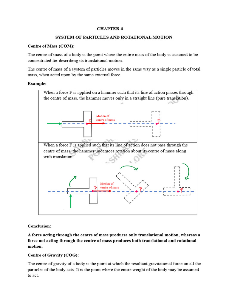 Centre of Mass and Rotational Motion | PDF | Rotation Around A Fixed ...