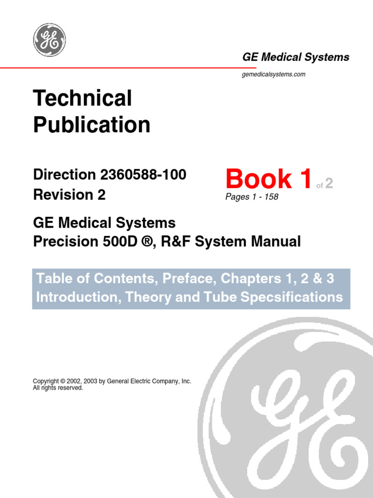GE Precision 500D R&F System Manual | PDF | Power Inverter | Power Supply
