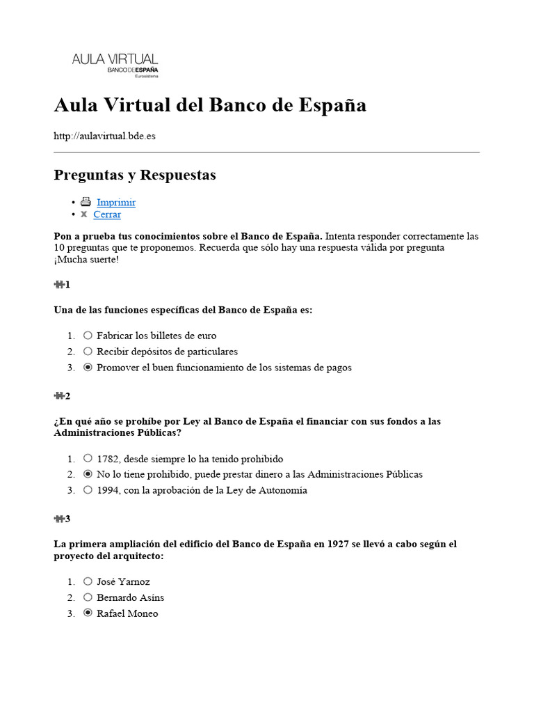 Test 1 Conoce Al Banco España | PDF | Bancos | España