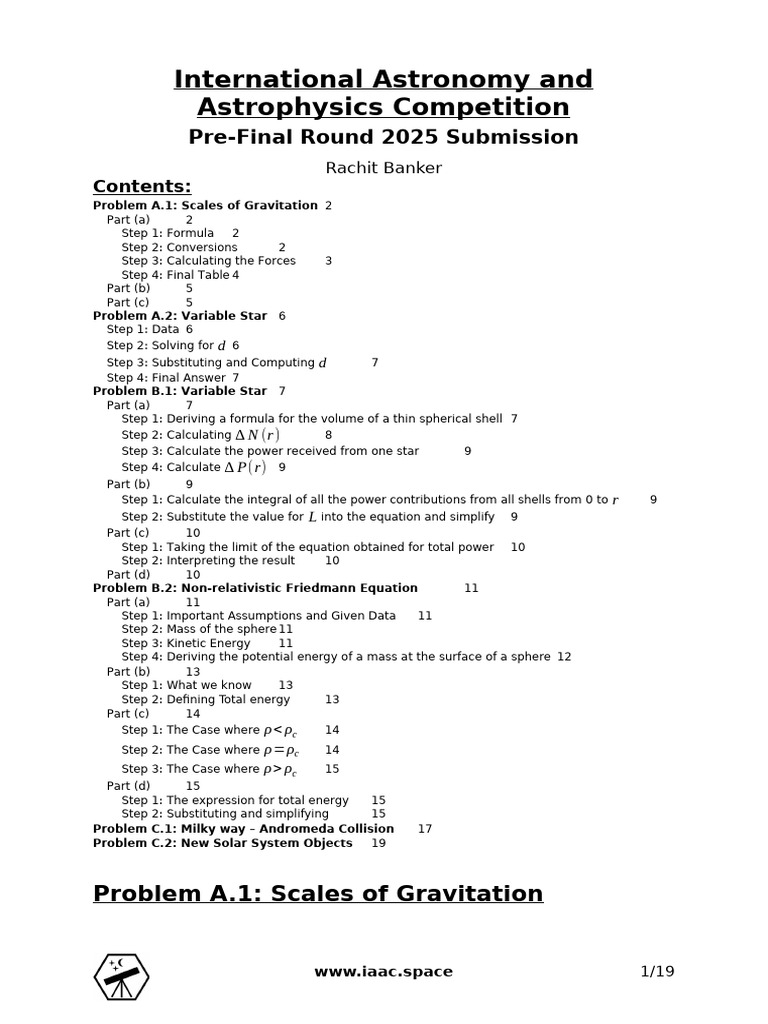 IAAC 2025 Pre-Final Round Submission - Rachit Banker | PDF | Sphere ...