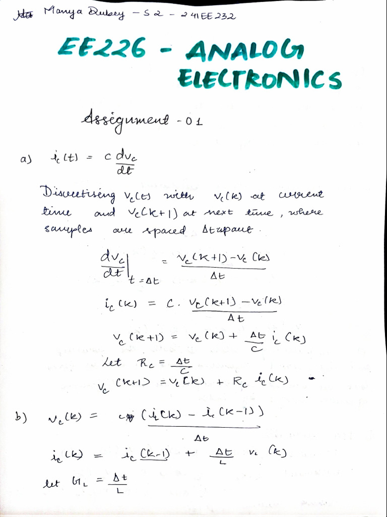 Analog Assignment 1 | PDF