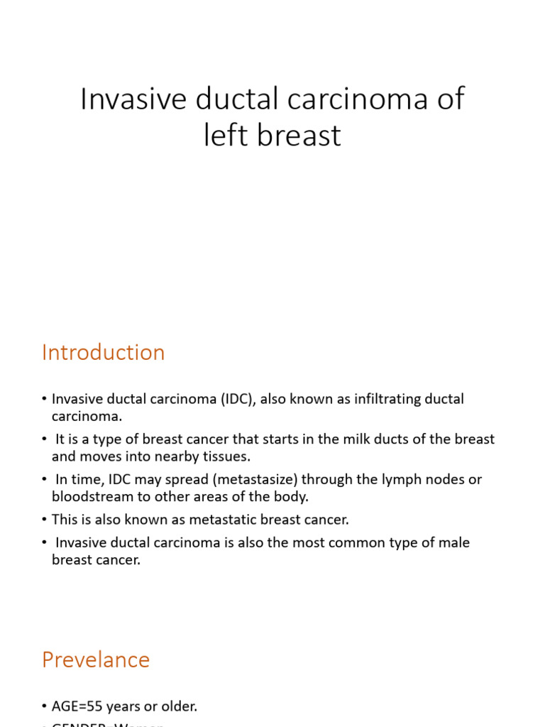 Invasive Ductal Carcinoma Overview | PDF