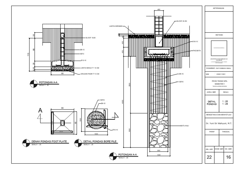 Detail Pondasi dan Struktur Sipil | PDF