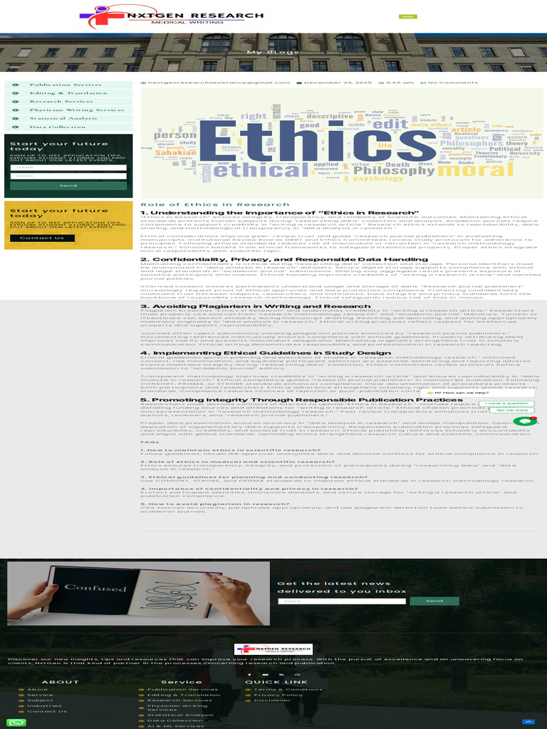 Ethics in Research: Key Principles Explained | PDF