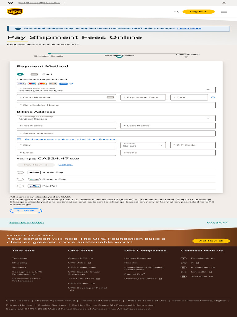 ICOD Payment and Processing UPS - United States | PDF | United Parcel ...