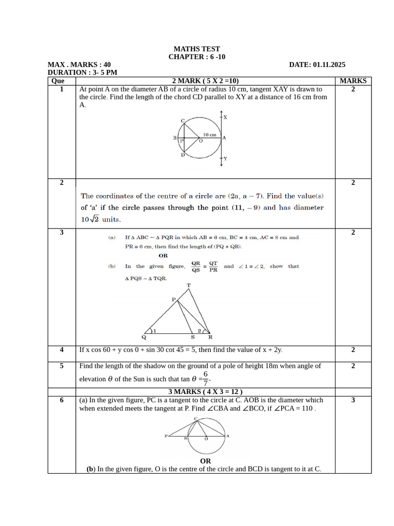 6-10 | PDF | Circle | Trigonometric Functions
