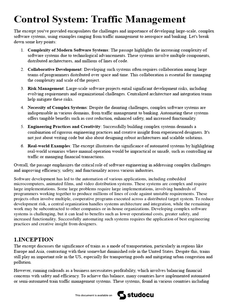 Train Traffic Management System Overview | PDF | Use Case | Computer ...
