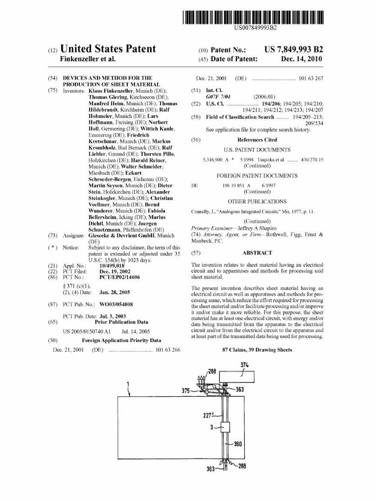 Sheet Material Production Patent | PDF | Integrated Circuit | Computer ...