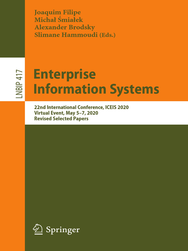 ICEIS 2020: Selected Papers on Enterprise Systems | PDF | Privacy ...