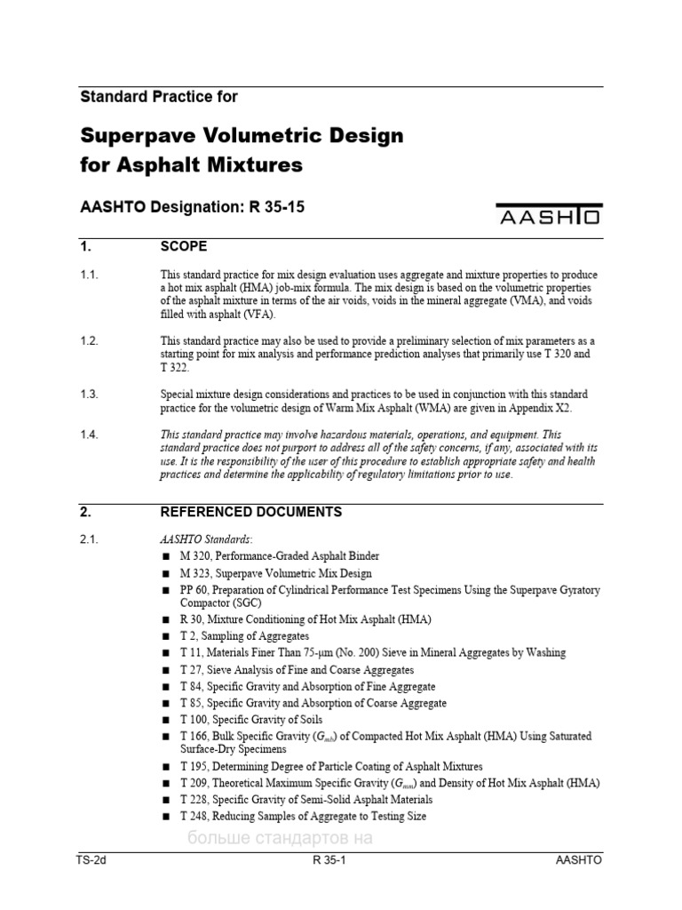 Superpave Volumetric Design Standards | PDF | Construction Aggregate ...