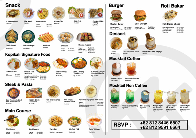Kopi Kali Menu Makanan April 2023 | PDF