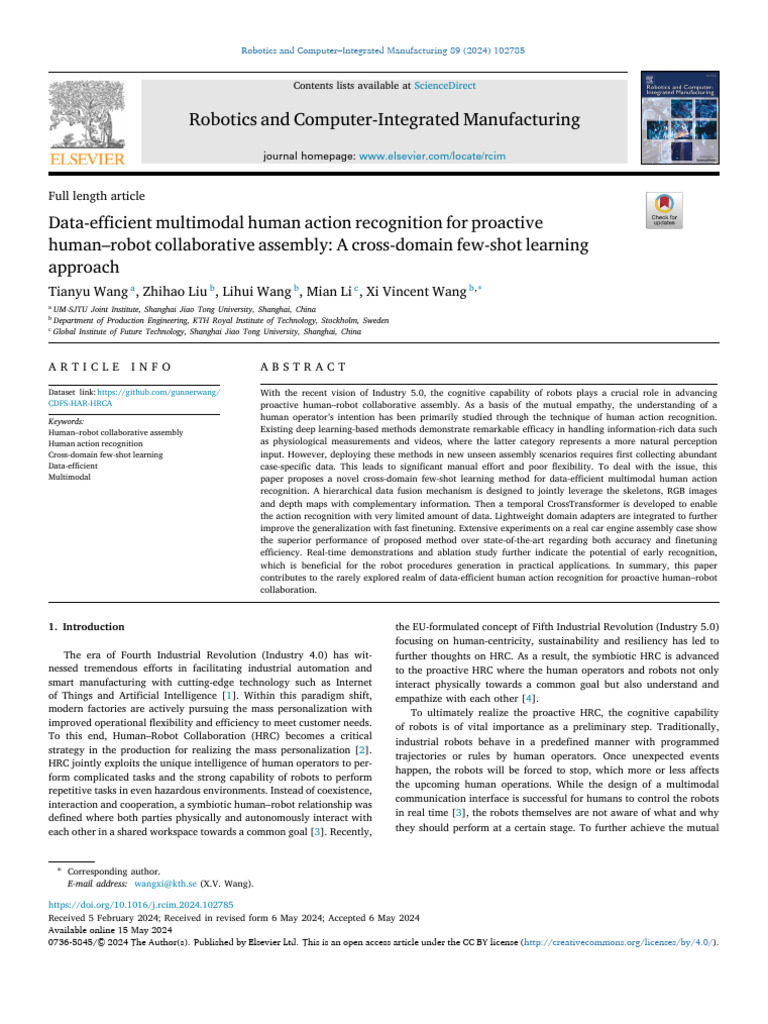 Data-Efficient Human Action Recognition | PDF | Computer Vision | Robotics