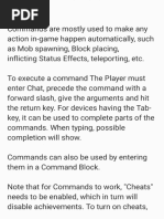 Minecraft Bedrock Commands List | PDF | Minecraft | Computing