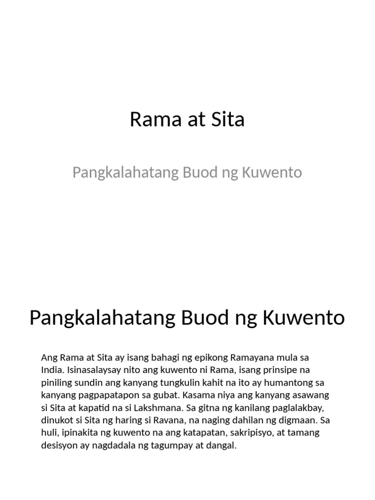 Rama_at_Sita_Designed_Buod | PDF