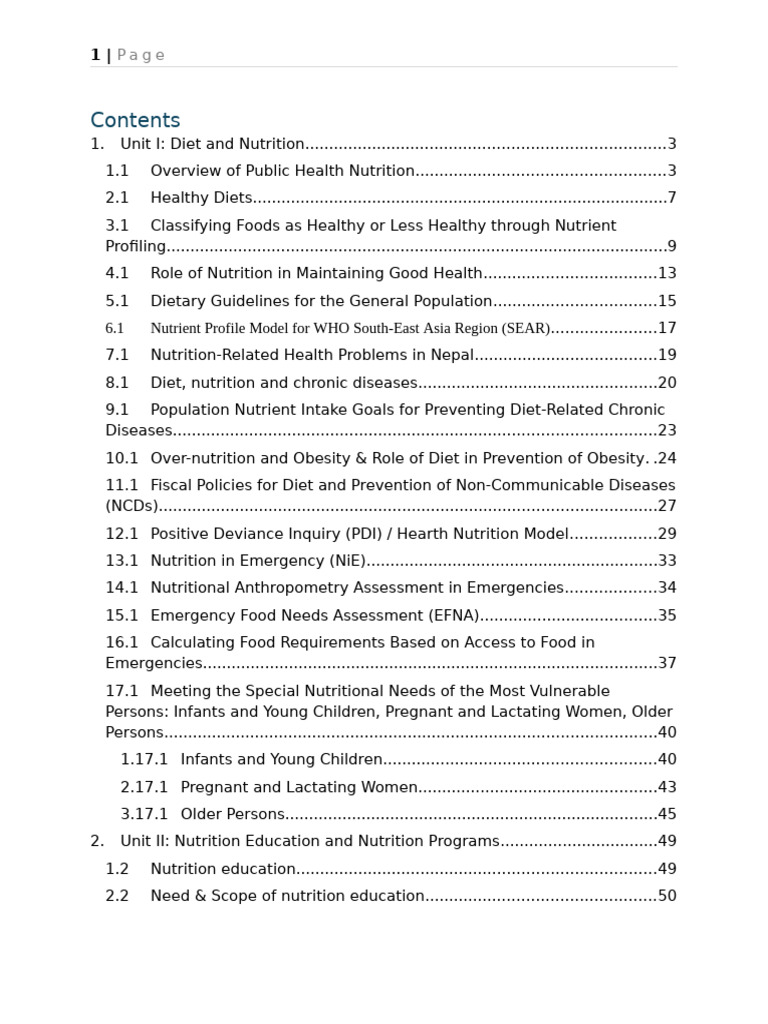Public Health Nutrition Overview | PDF | Malnutrition | Healthy Diet
