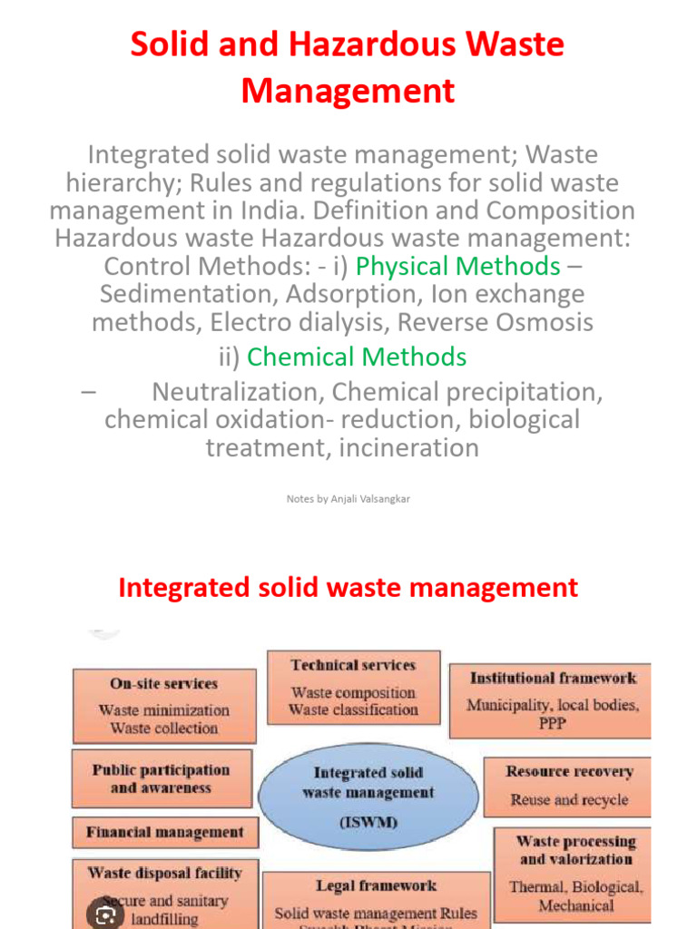 Solid and Hazardous Waste Management Guide | PDF | Ion Exchange | Waste ...