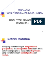 Pengantar Teori Probabilitas & Statistika