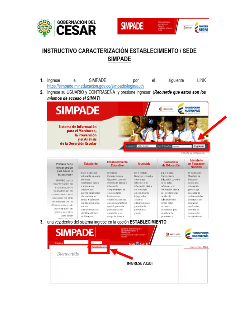 Instructivo para Editar Información en SIMPADE | PDF