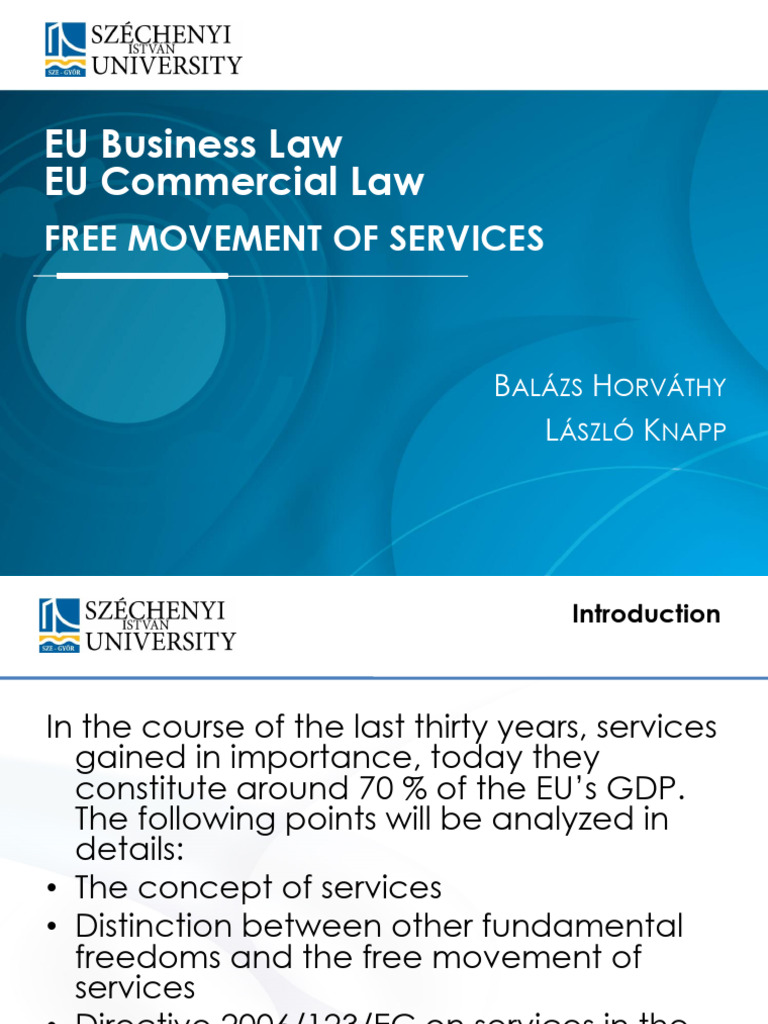 outline_free_movement_of_services | PDF | Freedom Of Movement ...