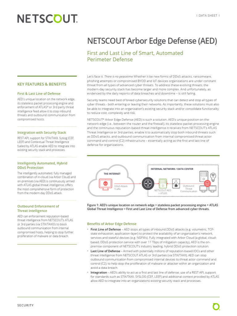 NETSCOUT Arbor Edge Defense Overview | PDF | Transport Layer Security ...