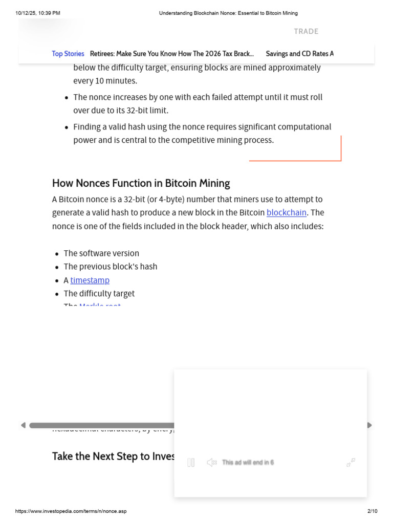 Understanding Blockchain Nonce_ Essential to Bitcoin Mining | PDF ...