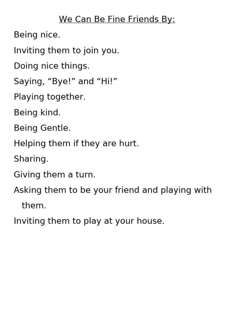 We Can Be Fine Friends By | PDF