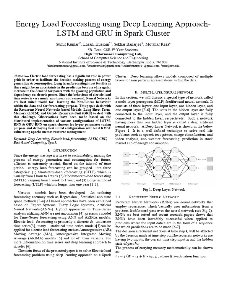 Deep Learning for Energy Load Forecasting | PDF | Deep Learning ...