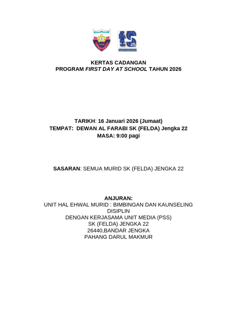 program first day at school 2026 | PDF
