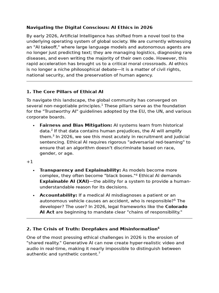 AI Ethics in 2026: Key Challenges and Principles | PDF | Artificial ...