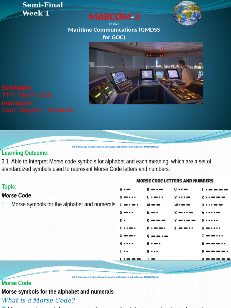 Understanding Morse Code in Maritime Communication | PDF ...