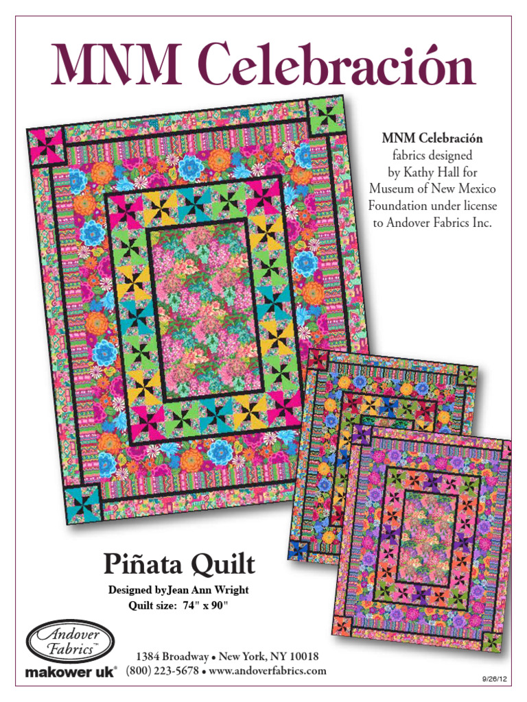 Piñata Quilt Pattern Instructions | PDF | Quilt | Seam (Sewing)