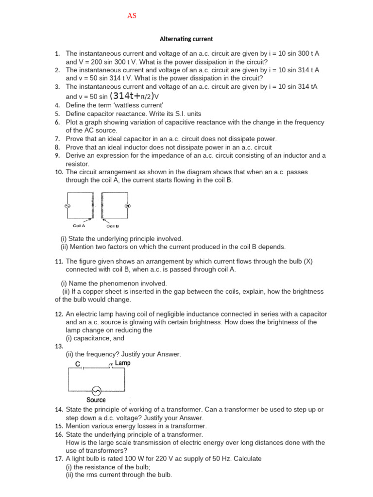 AC Circuit Power Dissipation and Analysis | PDF | Inductor | Capacitor