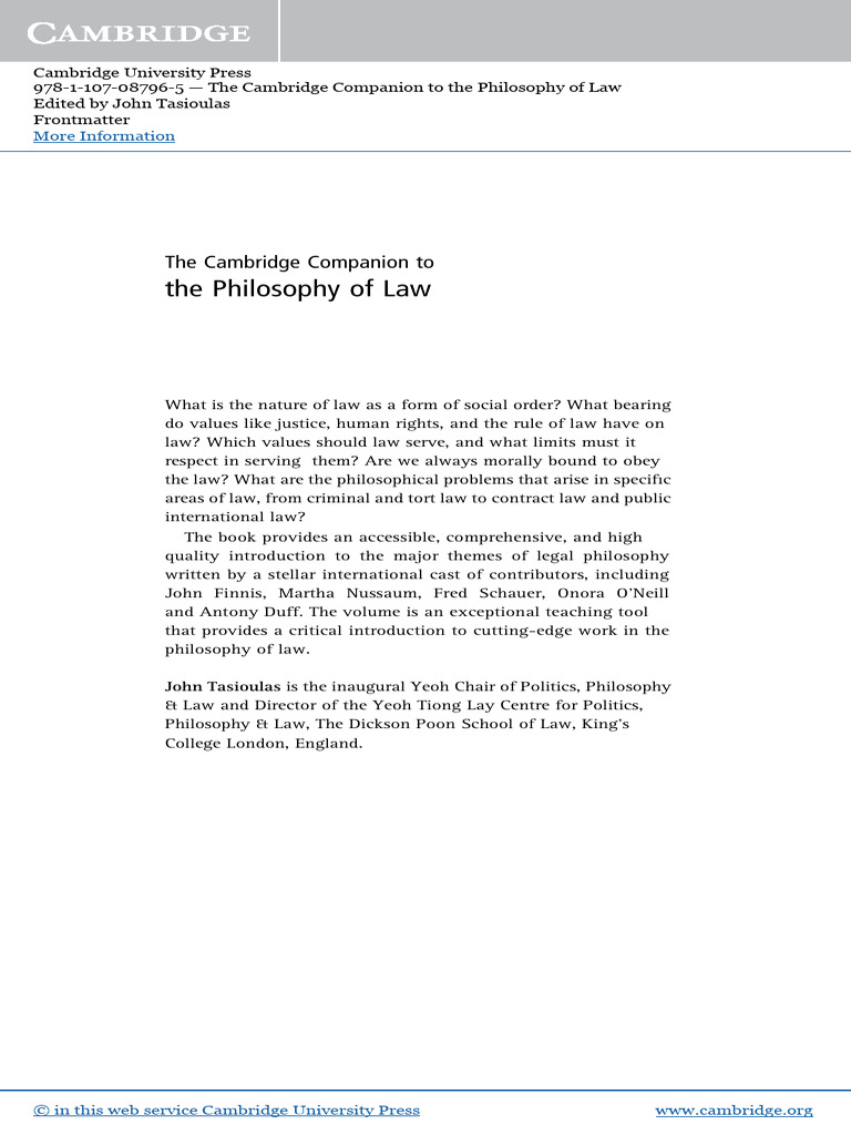 Philosophy of Law: A Comprehensive Guide | PDF | Jurisprudence | Justice