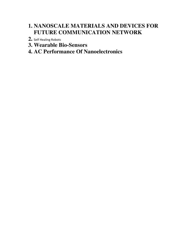 Nanoscale Innovations in Communication and Robotics | PDF
