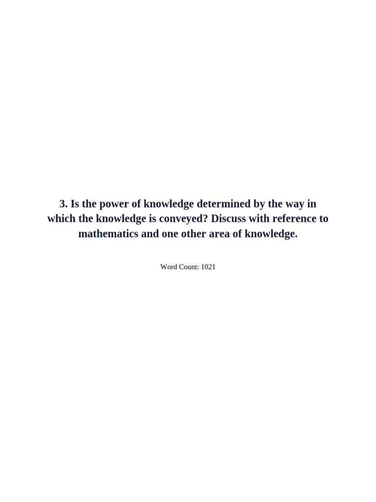 Conveying Knowledge: Math and Arts Impact | PDF | Mathematics | Knowledge
