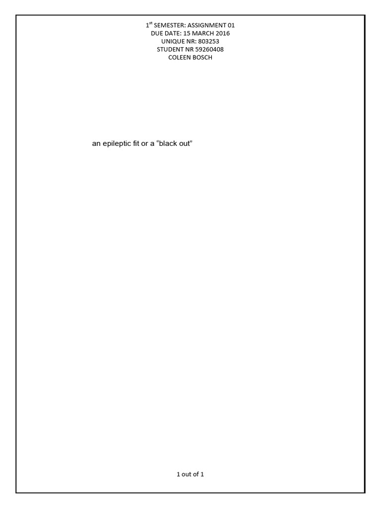 1st Assignment CRW 1501-101 59260408 | PDF