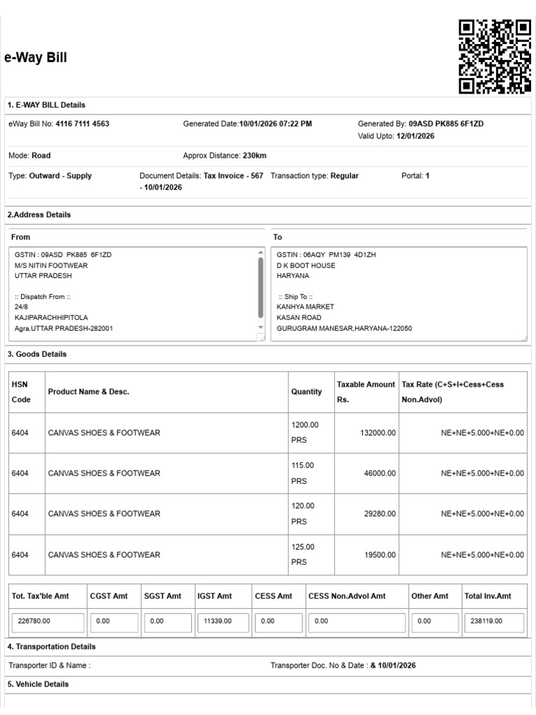 E-Way Bill System 568 | PDF | Taxes | Government Finances