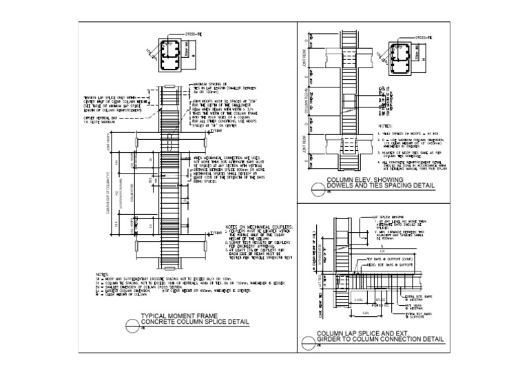 Concrete Column Splice and Tie Details | PDF | Structural Engineering ...