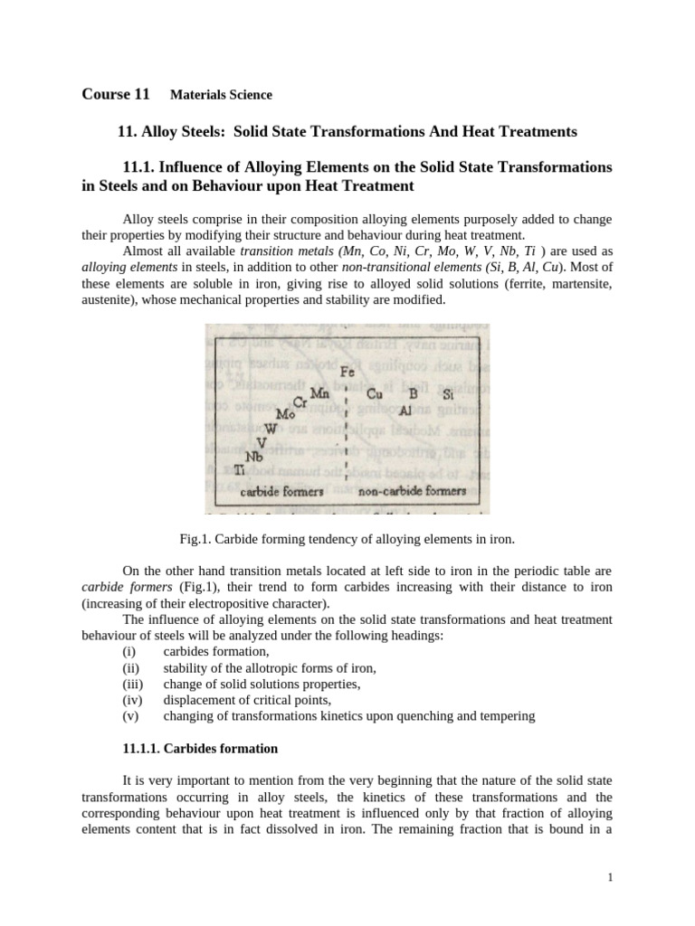 Course 11 MatSci | PDF | Steel | Heat Treating