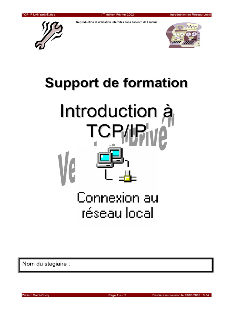 Introduction au Réseau Local TCP/IP | PDF | Protocoles Internet | Suite ...