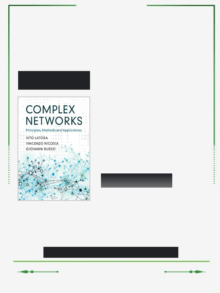 Complex Networks Principles Methods and Applications 1st Edition Vito ...
